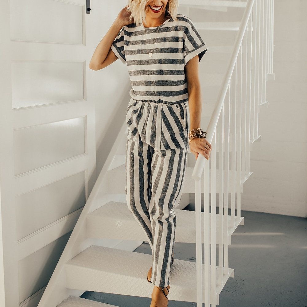 Striped jumpsuit